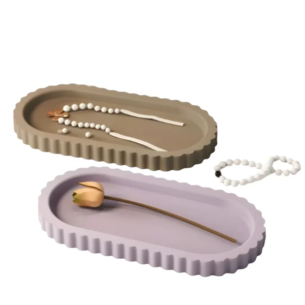 قالب كوستر بيضاوي مزخرف 18سم