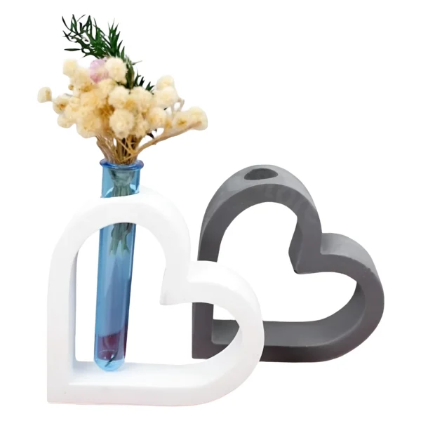 قالب فازة تيوب شكل قلب